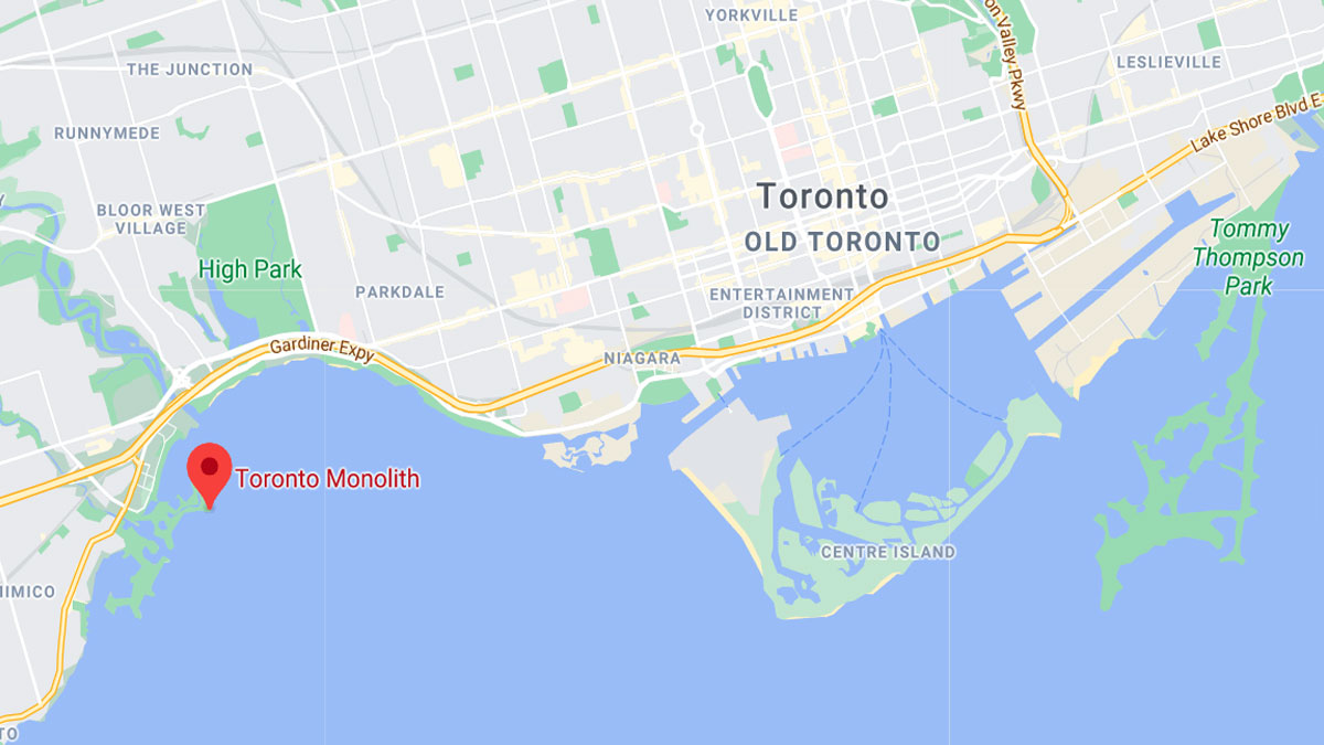 اخبار-تورنتو-مونولیت-اسرارآمیز-سر-از-تورنتو-درآورد-مکان-نقشه
