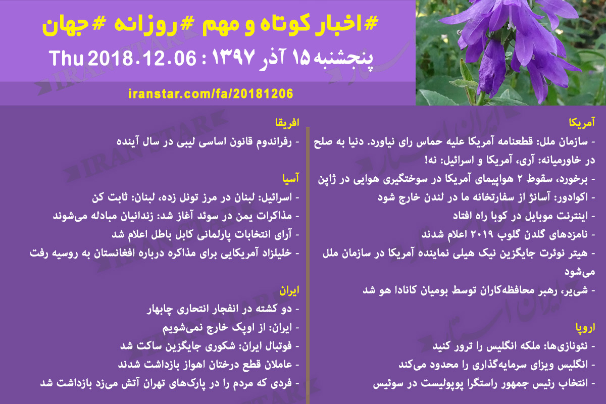 Iranian Canadian Daily News 2018-12-06 Iranian Canadian Daily News 2018-12-06