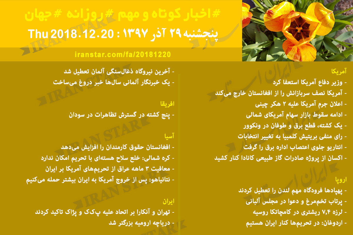 Iranian Canadian Daily News 2018-12-20 Iranian Canadian Daily News 2018-12-20