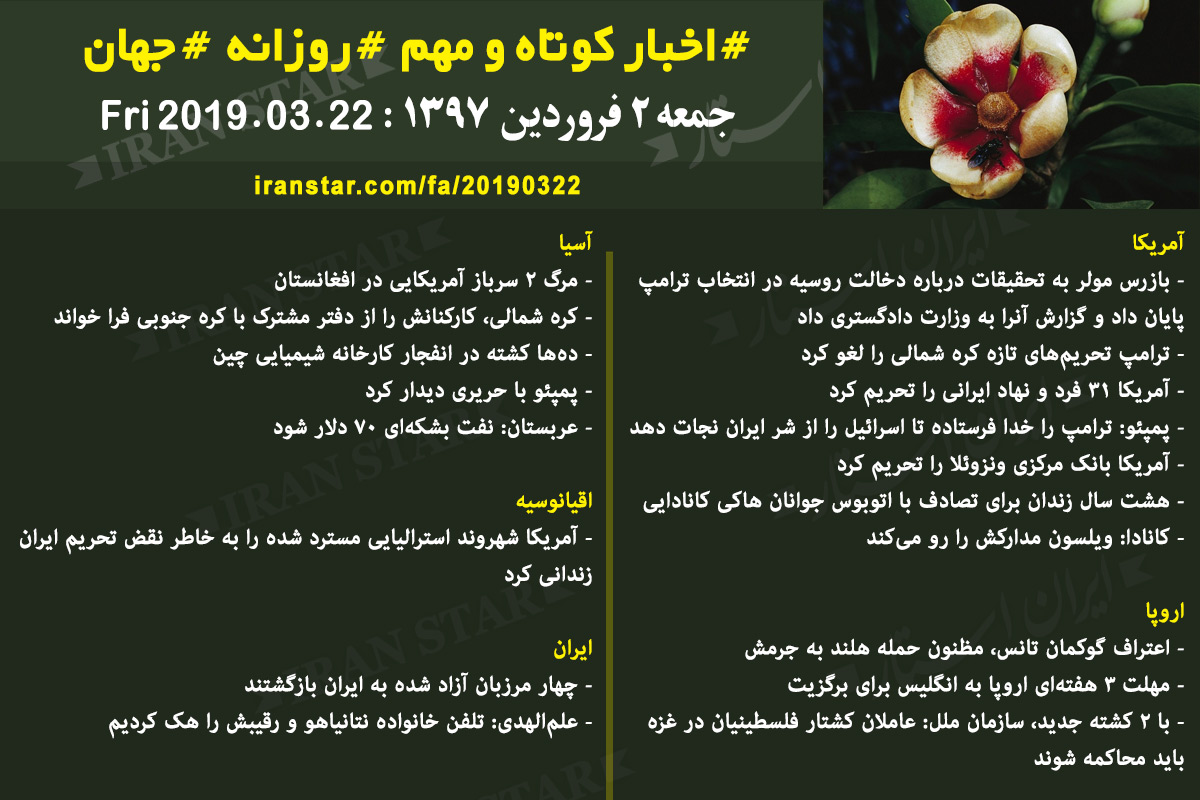 Iranian Canadian World Daily News 2019-03-22 Iranian Canadian World Daily News 2019-03-22