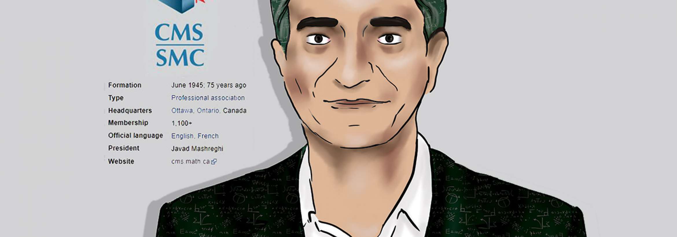 انتصاب جواد مشرقی به ریاست انجمن ریاضی کانادا