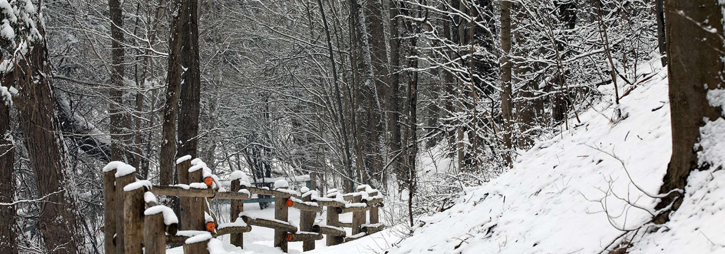 نرده چوبی مقطع قرمز