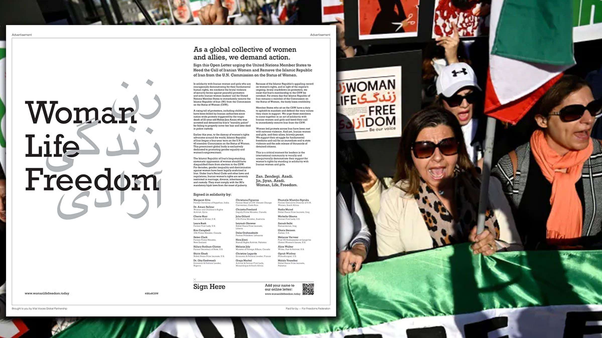 خبر-کانادا-انتشار-نامه-اعتراض-جهانی-پایمال-شدن-حقوق-زنان-ایران-امضاء-وزیر-خارجه-معاون-نخست-وزیر-دارایی