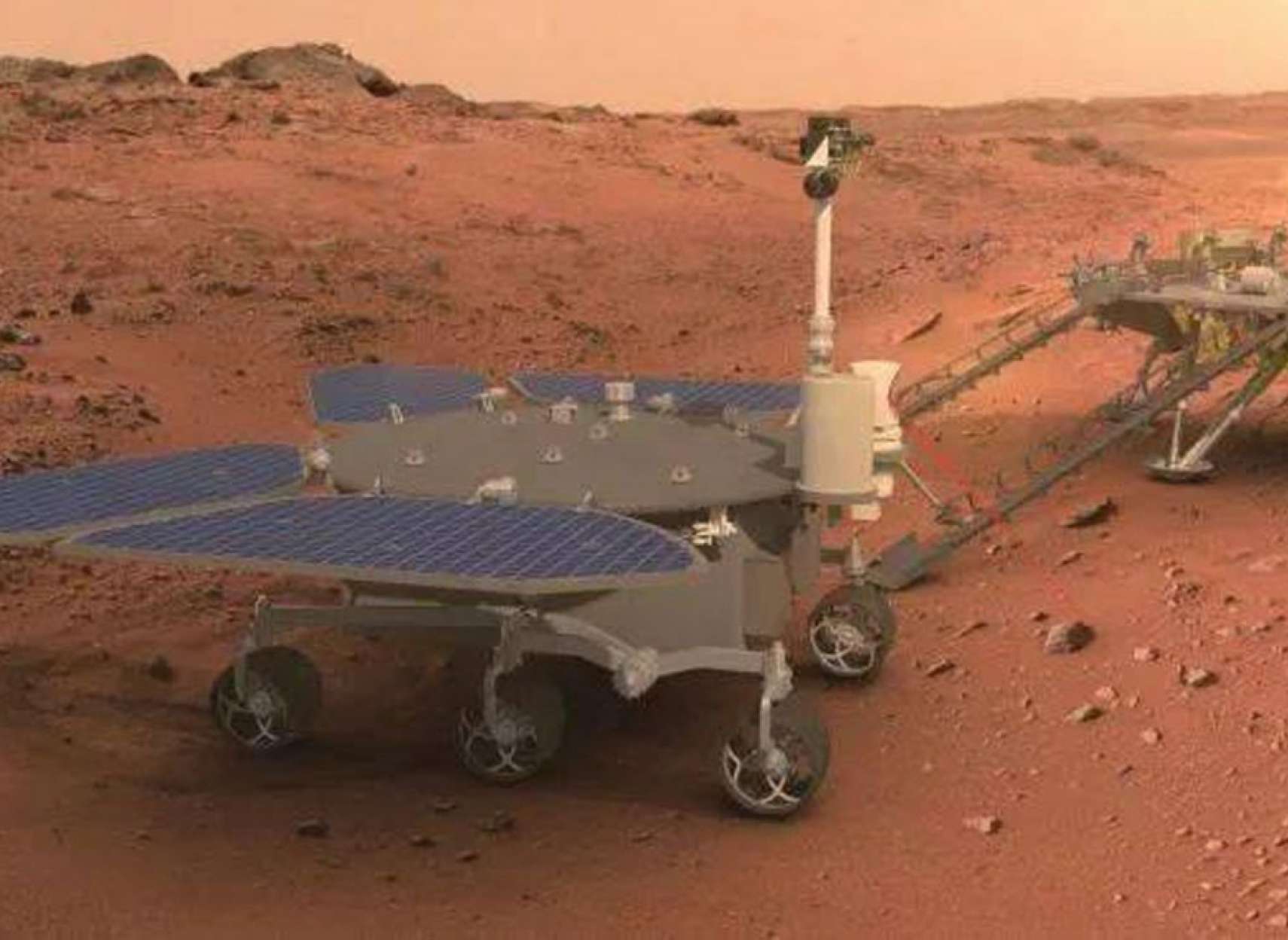 خبر-علمی-مریخ-نورد-چینی-نشانه-جریان-بسیار-کم-آب-۴۰۰۰۰۰-سال-پیش