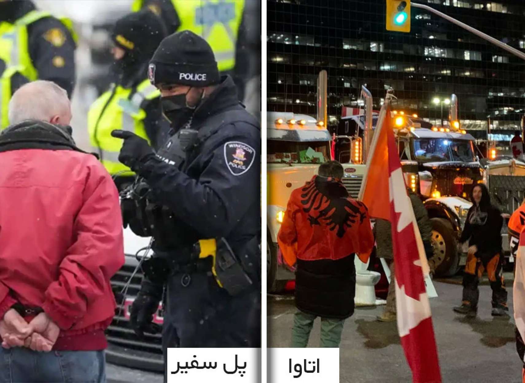 خبر-کانادا-بازگشایی-پل-سفیر-حمله-پلیس-دستگیری-تظاهرات-کننده-توافق-کامیون-داران-شهرداری-اتاوا