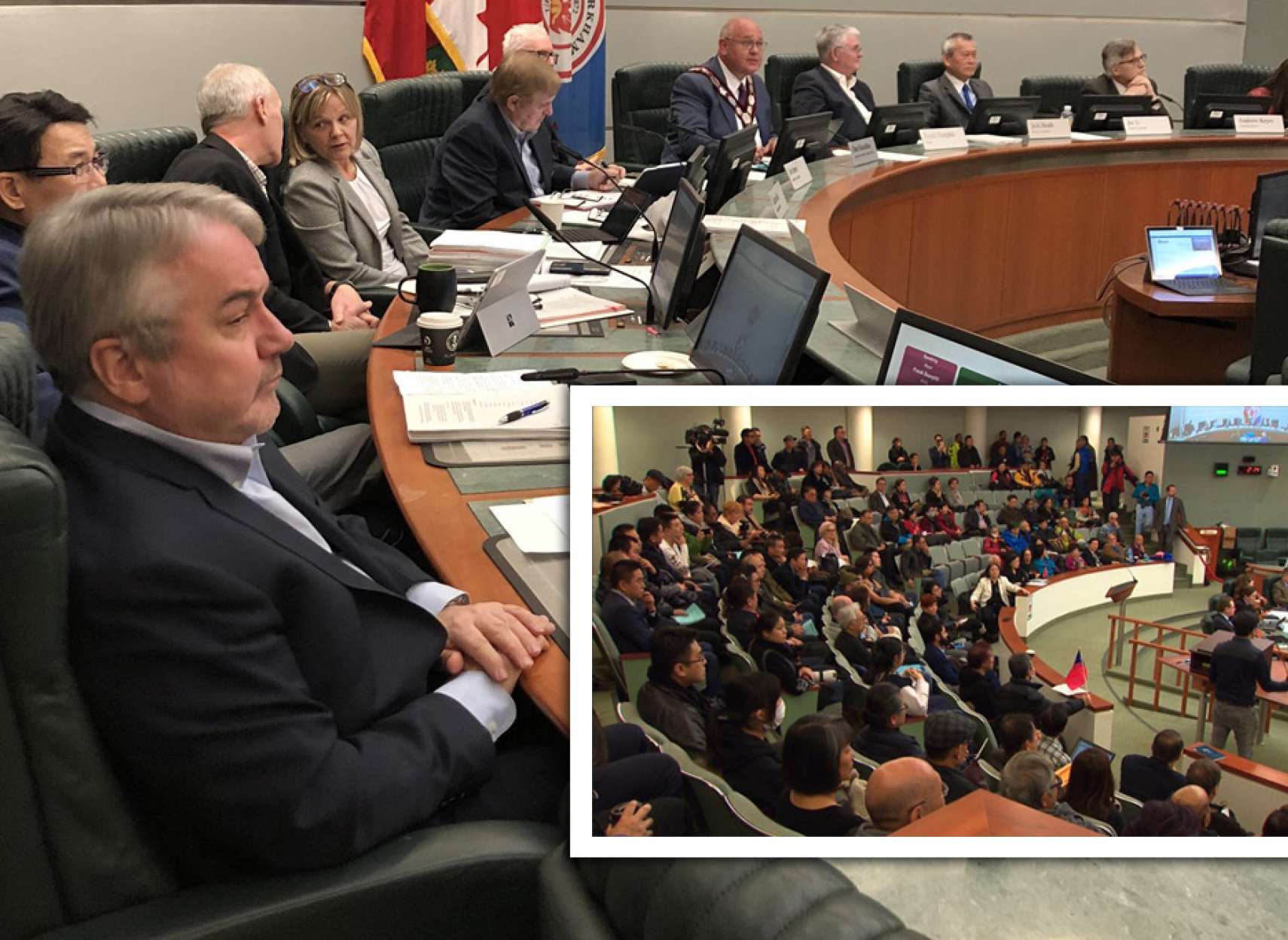 گزارش-جدل-چند-ساعته-در-شهرداری-مارکهام-پرچم-کشورها-دوباره-بالا-می‌رود