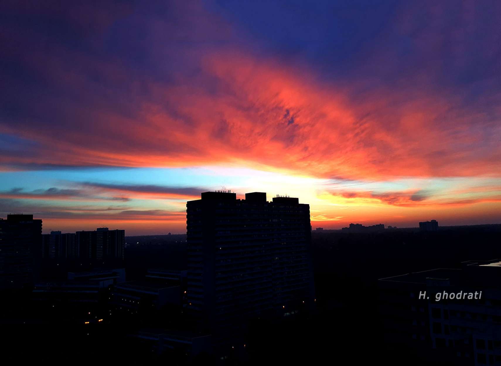 غروبی زیبا و تک