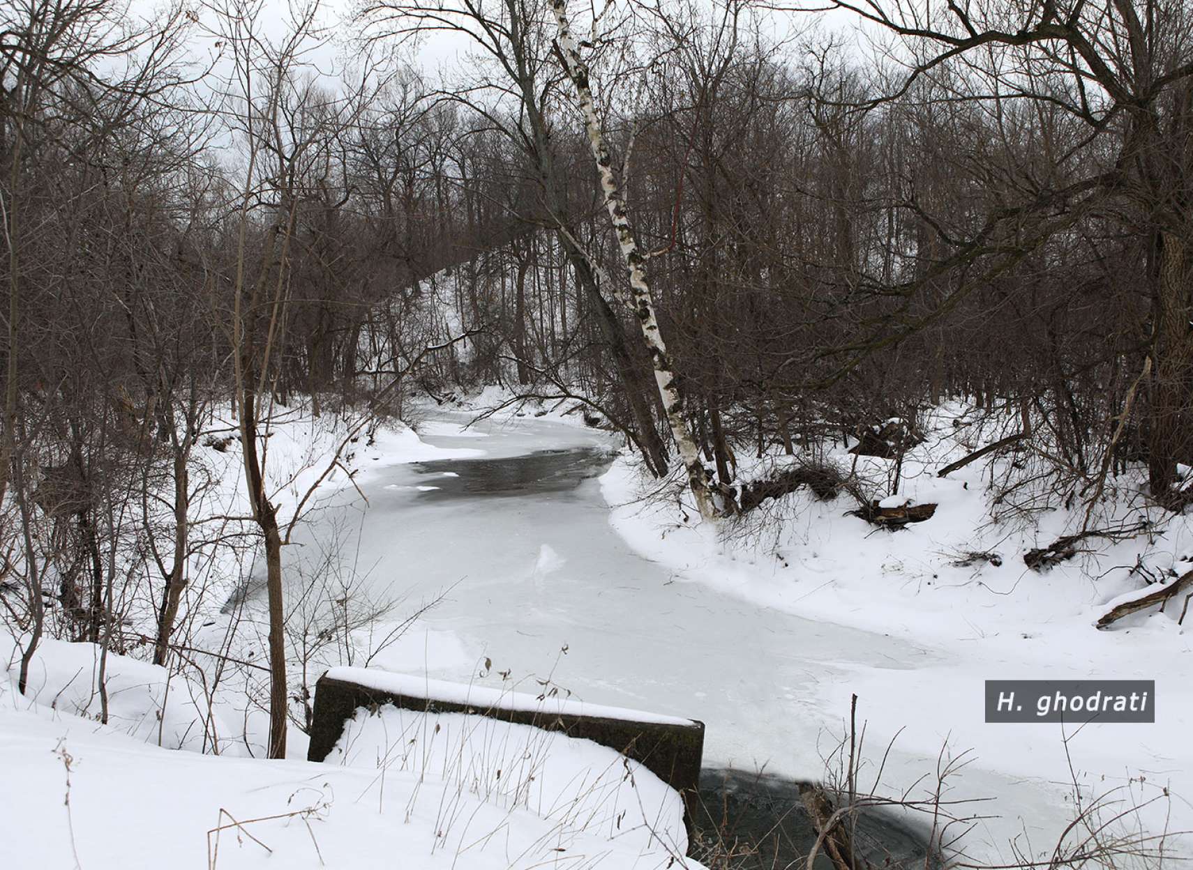 نهر، آب، برف، یخ