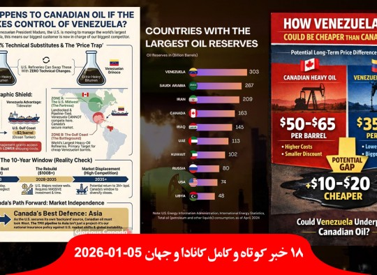 سقوط-شدید-سهام-نفت-کانادا-حمله-آمریکا-ونزوئلا-ترامپ-گرینلند-کوبا-مکزیک-آماده-صدها-مفقود-کشته-سرکوب-اعتراضات-ایران